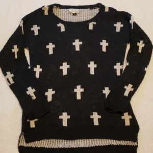 Black Sweater with Crosses